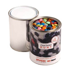 1kg Chocolate Beans Packed in Paint Tins