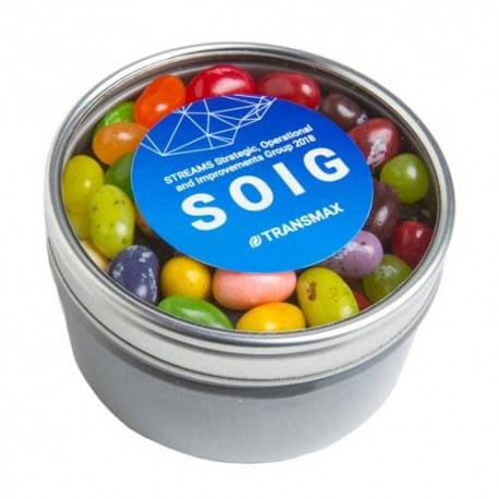 150g Jelly Belly, Jelly Beans Small RoundPacked Packed in Acrylic Window Tins