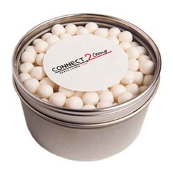 2x50gm Bags Mints Packed in Small Round Window Tins