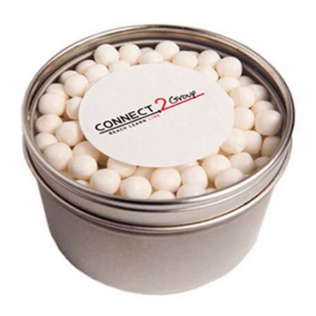 2x50gm Bags Mints Packed in Small Round Window Tins