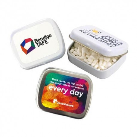 Sugar Free Mints Packed in Small Rectangle Tins