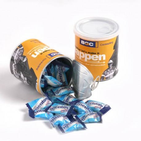 33 Mentos Packed in Pull Cans