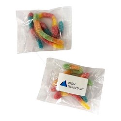 25g Sour Worms Bulk Pack Packed in Cello Bags