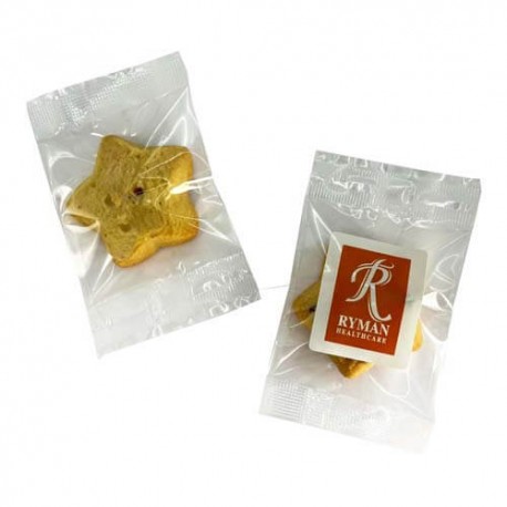 16g Shortbread Star Cookie Packed in Cello Bags