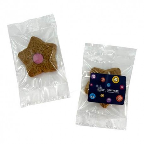 16g Ginger Star Biscuit Packed in Cello Bags