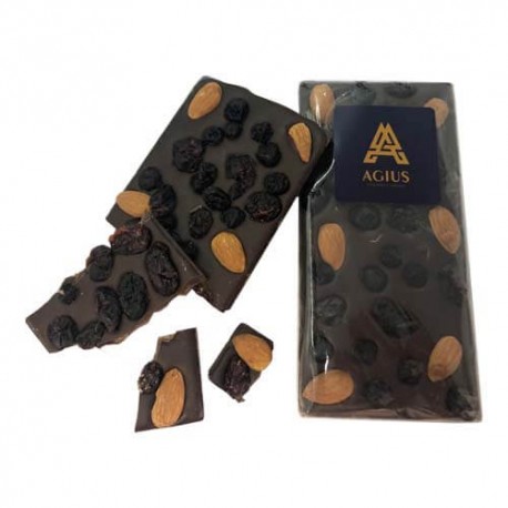 100g Premium Dark Chocolate Almond Bar Packed in Cello Bags