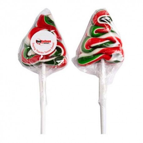 70g Christmas Tree Lollipop Packed in Cello Bags