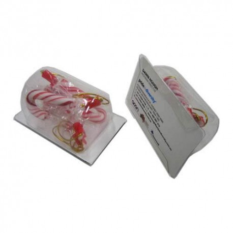 4 Candy Canes Packed in Biz Card Sleeve