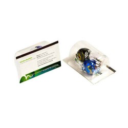 2 Lindt Balls Packed in Biz Card Sleeve