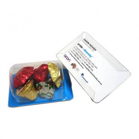 45g Christmas Chocolates Packed in Biz Card Sleeve