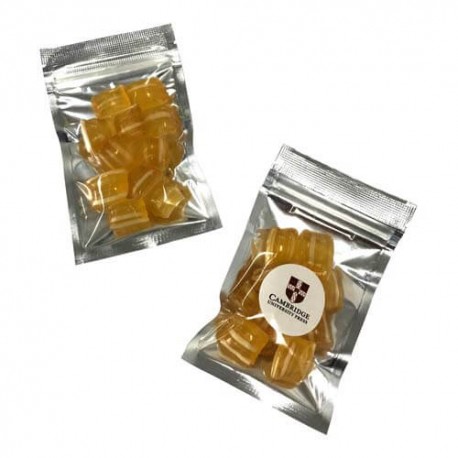 50g Eucalyptus Lollies Packed in Silver Zip Lock Bag