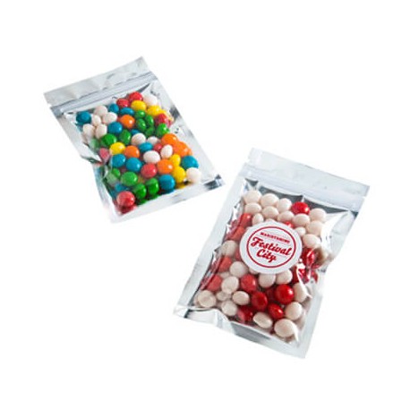 50g Chewy Fruits Packed in Silver Zip Lock Bag