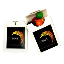 25g Skittles Packed in Flip Lid Cardboard Box 