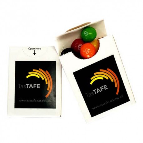 25g Skittles Packed in Flip Lid Cardboard Box 