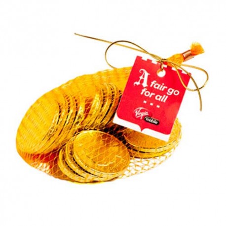 80g Chocolate Coins Packed in A Mesh Bag