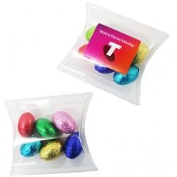 6 Mini Solid Chocolate Easter Eggs Packed in Pillow Packs