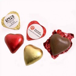 7g Chocolate Heart Wrapped Packed in Foil