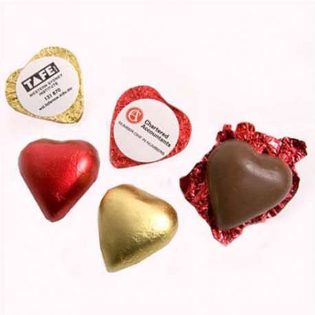 7g Chocolate Heart Wrapped Packed in Foil
