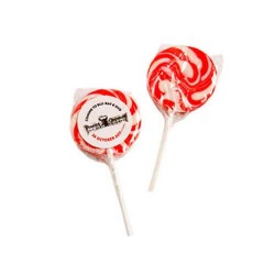 16-20g Red Candy Lollipops With Sticker