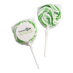 16-20g Green Candy Lollipops With Sticker