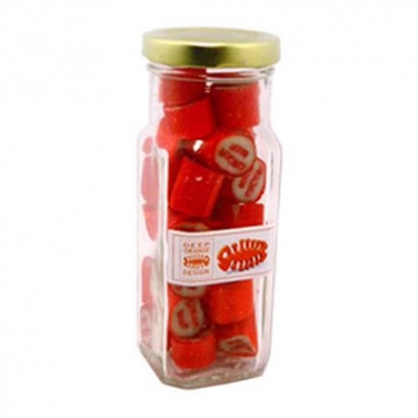 150g Personalised Rock Candy Packed in Tall Glass Jars