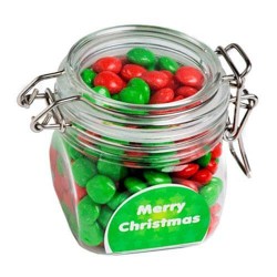 130g Christmas Chewy Fruits Packed in Glass Clip Lock Jars