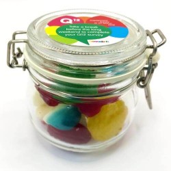 120g Christmas Mixed Lollies Packed in Glass Clip Lock Jars