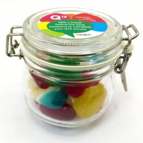 120g Christmas Mixed Lollies Packed in Glass Clip Lock Jars