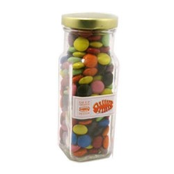 220g Chocolate Beans Packed in Tall Glass Jars