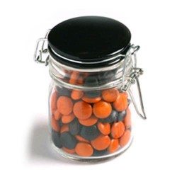 160g Chocolate Beans Packed in Glass Clip Lock Jars