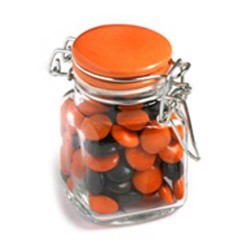 80g Chocolate Beans Packed in Glass Clip Lock Jars