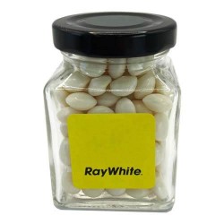 100g Chewy Mints Packed in Small Glass Square Jars