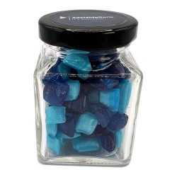 90g Humbugs Packed in Small Glass Square Jars