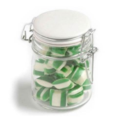 160g Humbugs Packed in Glass Clip Lock Jars