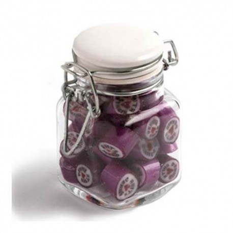 65g Personalised Rock Candy Packed in Glass Clip Lock Jars