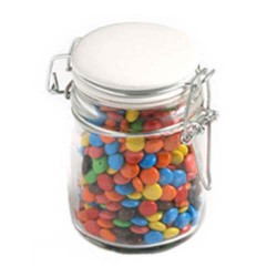 160g M&Ms Packed in Glass Clip Lock Jars