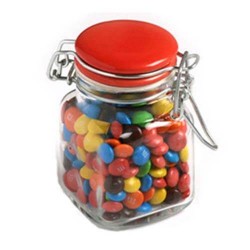 80g M&Ms Packed in Glass Clip Lock Jars