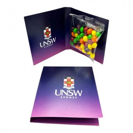 50g Skittles Packed in Gift Cards Sleeve