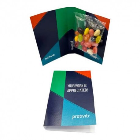 25g Jelly Belly, Jelly Beans Packed in Gift Cards Sleeve