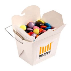 100g Chocolate Beans Packed in White Cardboard Noodle Boxes