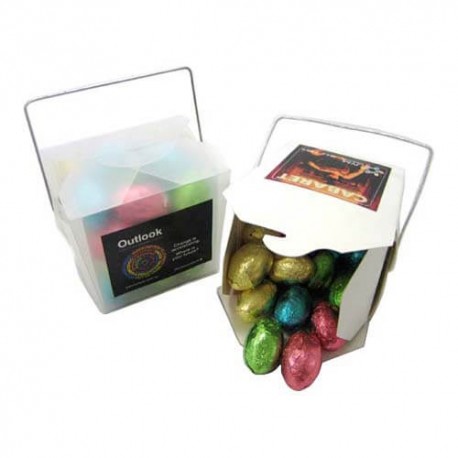 100g Mini Chocolate Easter Eggs Packed in White Noodle Boxes