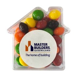 50g Skittles Packed in Acrylic Houses