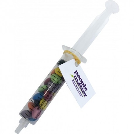 20g Chocolate Beans Packed in Acrylic Syringes
