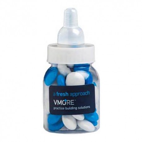 50g Chocolate Beans Packed in Baby Bottles