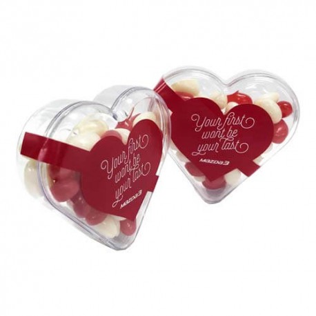 50g Jelly Beans Packed in Acrylic Hearts