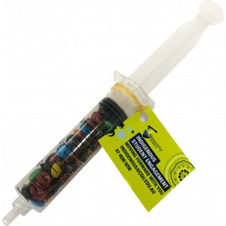 20g M&Ms Packed in Acrylic Syringes