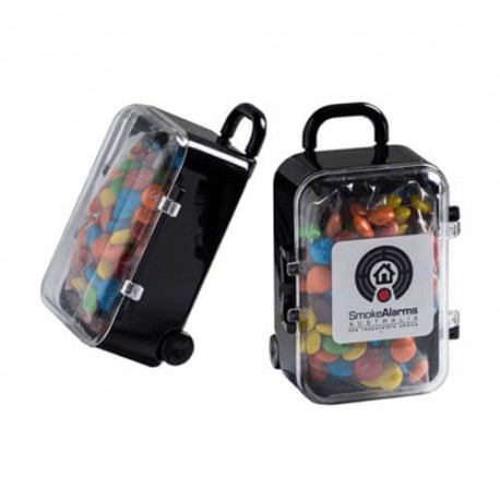 50g M&Ms Packed in Carry-On Case