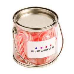 10 Candy Canes Packed in Small PVC Buckets