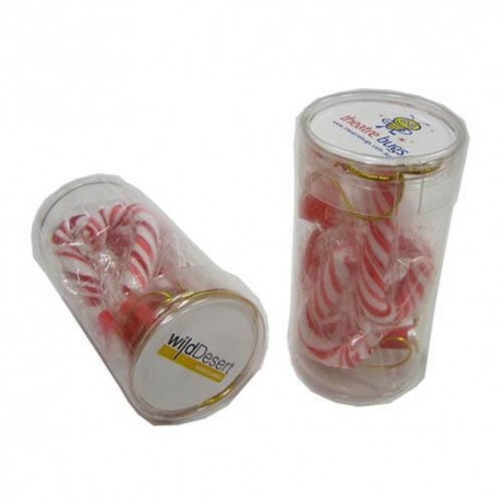 6 Candy Canes Packed in Pet Tubs