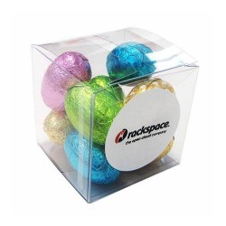 7 Mini Chocolate Easter Eggs Packed in Big Cubes